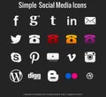 20 Beautiful simple social media icons