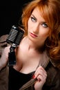 Beautiful singer Royalty Free Stock Photo