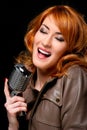 Beautiful singer Royalty Free Stock Photo