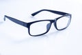 Beautiful business glasses in black frames on white