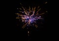 Beautiful single Firework isolated on black background