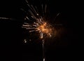 Beautiful single Firework isolated on black background