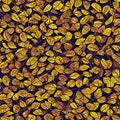 beautiful skeletonized leaves Seamless patterns. generated AI Royalty Free Stock Photo