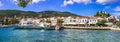 Beautiful Skiathos island - view of Chora town and port. Sporades, Greece Royalty Free Stock Photo