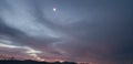 Beautiful skies California moon pink clouds