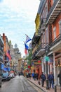 Beautiful skies over the historic building of French Quarter in New Orleans Royalty Free Stock Photo