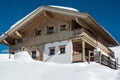 Beautiful skiing hut Royalty Free Stock Photo