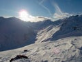 Beautiful skitouring day in otztal alps in austria
