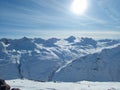 Beautiful skitouring day in otztal alps in austria