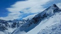 Beautiful skitouring in winter alps