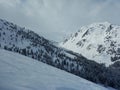 Beautiful skitouring in winter alps