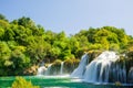 Beautiful Skradinski Buk Waterfall In Krka National Park - Dalmatia, Croatia Royalty Free Stock Photo