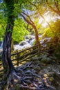 Beautiful Skradinski Buk Waterfall In Krka National Park, Dalmatia, Croatia, Europe. The magical waterfalls of Krka National Park Royalty Free Stock Photo