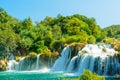 Beautiful Skradinski Buk Waterfall In Krka National Park - Dalmatia Croatia, Europe Royalty Free Stock Photo