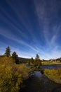 Beautiful sky above Madison River Recreation Area Royalty Free Stock Photo