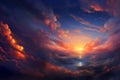 Beautiful sky background with clouds. Time of sunset and dawn Royalty Free Stock Photo