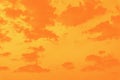 Beautiful sky background, shades of orange toned