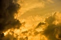 Beautiful sky, beautiful golden clouds in the sunset. Royalty Free Stock Photo