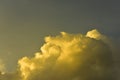 Beautiful sky, beautiful golden clouds in the sunset. Royalty Free Stock Photo