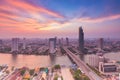 Beautiful sky of Chao Phraya river after sunset, Bangkok Royalty Free Stock Photo