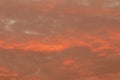 Beautiful sky and clouds in orange soft color.Orange nature background.