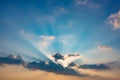 Beautiful sky and clouds. Relaxing sky background with soft sunlight. Inspirational nature background Royalty Free Stock Photo