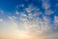 Beautiful sky and clouds. Relaxing sky background with soft sunlight. Inspirational nature background Royalty Free Stock Photo