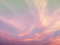 Beautiful sky and clouds in soft pastel color.Soft cloud in the sky background colorful pastel tone.