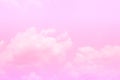 Beautiful sky and clouds in soft pastel color.Soft  pink cloud in the sky background colorful pastel tone. Royalty Free Stock Photo