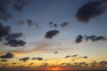 Beautiful sky evening beauty and Clouds at sunset , Panoramic view . Natural background Royalty Free Stock Photo