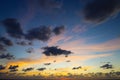 Beautiful sky evening beauty and Clouds at sunset , Panoramic scene Natural background Royalty Free Stock Photo