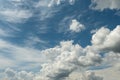 Beautiful sky with fluffy clouds.