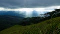 Beautiful sky lights Hanthana mountain in sri Lanka