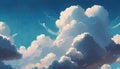 Beautiful Sky with Mesmerizings Clouds, Generative AI