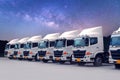New Truck fleet transportation Royalty Free Stock Photo