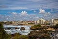 Beautiful sky over the town of Biarritz, France Royalty Free Stock Photo