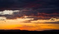 Beautiful sky before sunset. Africa. Kenya. Royalty Free Stock Photo