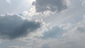 beautiful sky view, black clouds, white clouds, sunshine, cloud-covered sun blue sky daytime Royalty Free Stock Photo