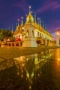 Beautiful sky and Wat Ratchanatdaram Temple in Bangkok, Thailand