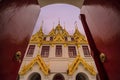 Beautiful sky and Wat Ratchanatdaram Temple in Bangkok, Thailand. Thai architecture Royalty Free Stock Photo