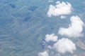 Beautiful sky from the window view on airplane Royalty Free Stock Photo