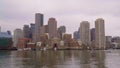 Beautiful Skyline of Boston view from the harbor - travel photography Royalty Free Stock Photo