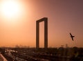 Dubai Frame Sunset UAE Royalty Free Stock Photo