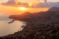 Summer sunset Funchal Madeira Royalty Free Stock Photo