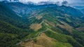 Beautiful skyline on the hill, sky road over top of Mountain, Curve road from Pua District to Boklua District Royalty Free Stock Photo