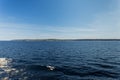 The beautiful skyline of the Ladoga lake at sunset. Royalty Free Stock Photo