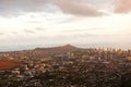 Beautiful Skyline of Oahu, Hawaii Royalty Free Stock Photo