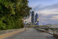 Beautiful skyline of pearl Qatar. Porto Arabia