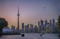 Skyline view of Toronto downtown at sunset, Ontario, Canada Royalty Free Stock Photo