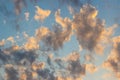 Beautiful skyscape, clouds in the sky in the dusk time Royalty Free Stock Photo